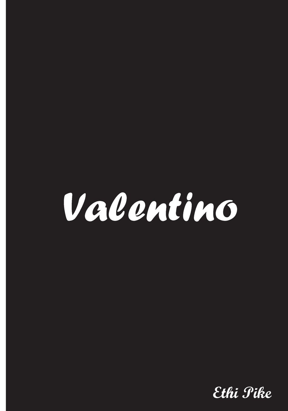 Valentino - Black Notebook / Extended Lines / Soft Matte Cover: An Ethi Pike Collectible Journal : Custom Names Books