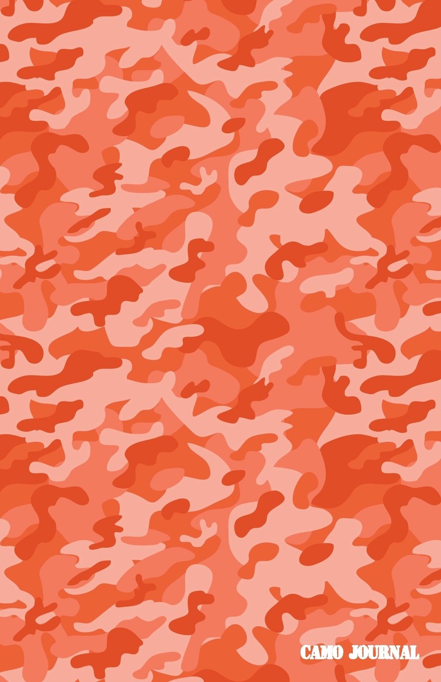 Camo Journal: Candy Orange Camouflage, 108 Pages Self-help