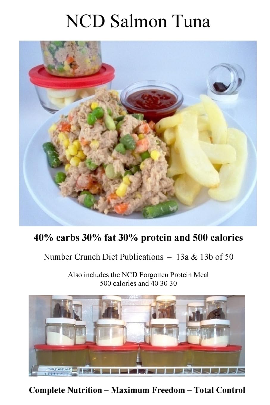 NCD Salmon Tuna: 40% carbs 30% fat 30% protein and 500 calories Cooking & Enjoying