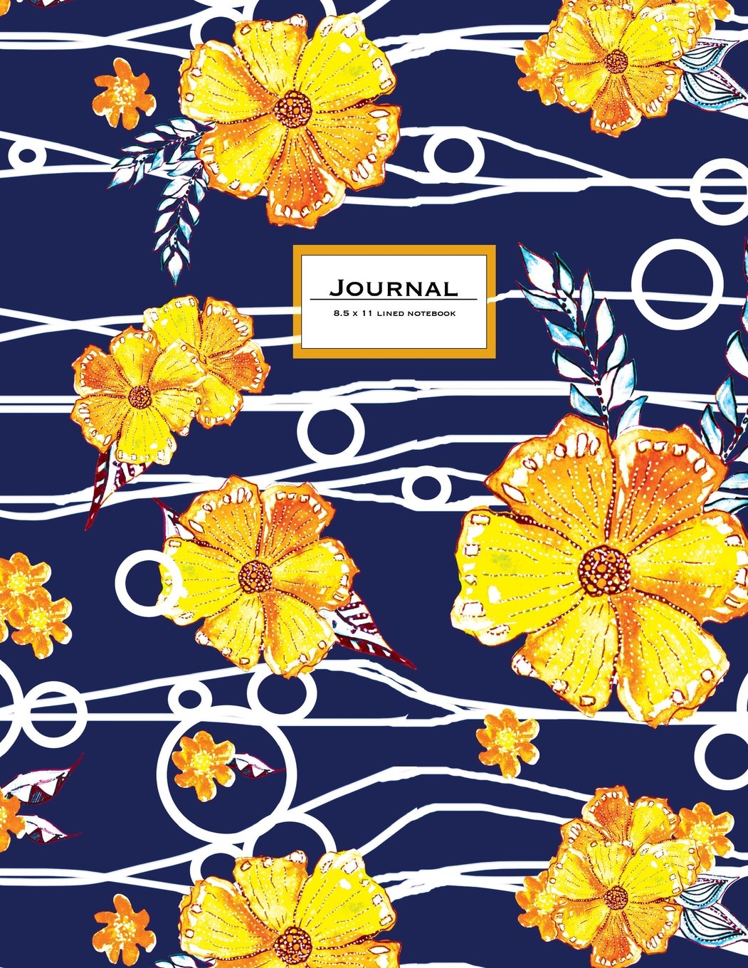 Journal (Diary, Notebook): Yellow Flowers, Soft Cover, XL 8.5 x 11, lined (Cute Journals For Women And Girls) Books