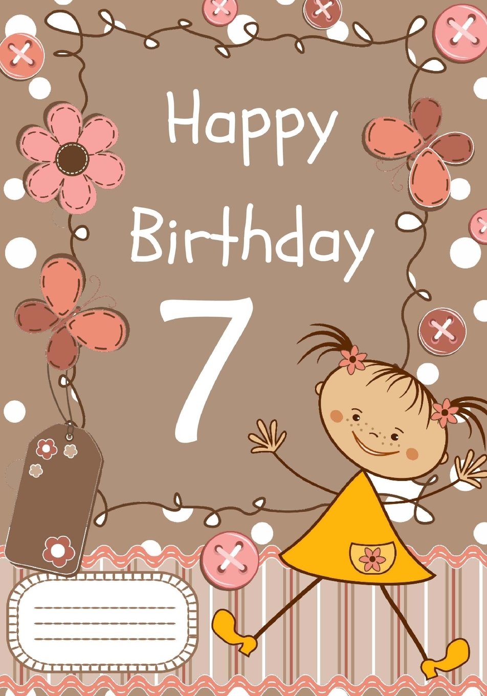 Happy Birthday: Birthday Notebook for 7 Year Old: Birthday Journal or Notebook for Girls (Birthday Journals and Notebooks) Non-fiction