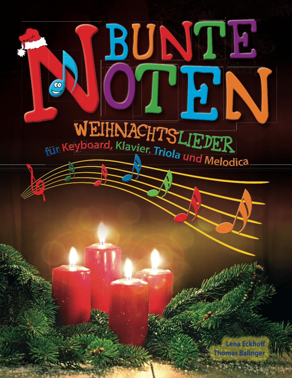 Bunte Noten: Weihnachtslieder für Keyboard, Klavier, Triola und Melodica Sheet Music