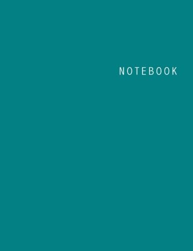 Notebook: Unlined Notebook - Large (8.5 x 11 inches) - 100 Pages - Teal Cover Self-help