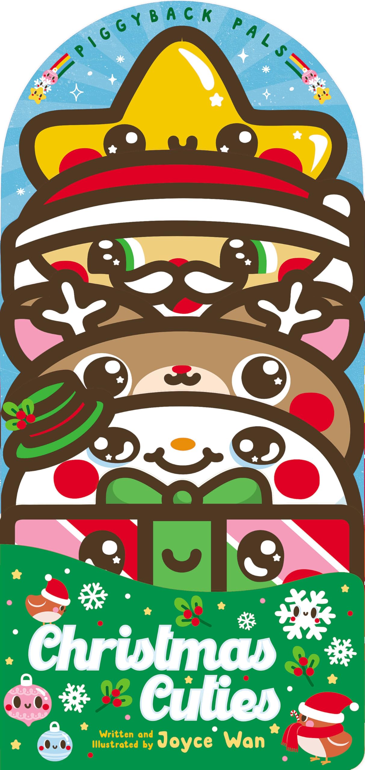 Christmas Cuties: A Shaped Holiday Board Book with Foil (Adorable Christmas Gift or Stocking Stuffer) (Piggyback Pals) Parents & Children
