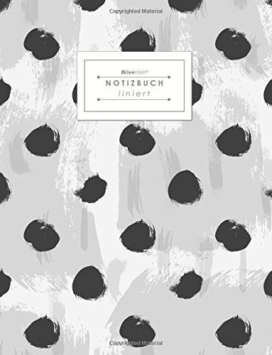 KLEESTERN® Liniertes Notizbuch (DIN A4, 80+ Seiten, Rand, Vintage Softcover, Punktmuster - Lined Paper College Notebook, Liniertes Schreibheft, Dickes ... Papier, Mit Register/Inhaltsverzeichnis) Film, Art & Culture