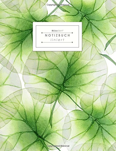 KLEESTERN® Liniertes Notizbuch (DIN A4, 80+ Seiten, Rand, Vintage Softcover, Seerose - Lined Paper College Notebook, Liniertes Schreibheft, Dickes ... Papier, Mit Register/Inhaltsverzeichnis) Film, Art & Culture