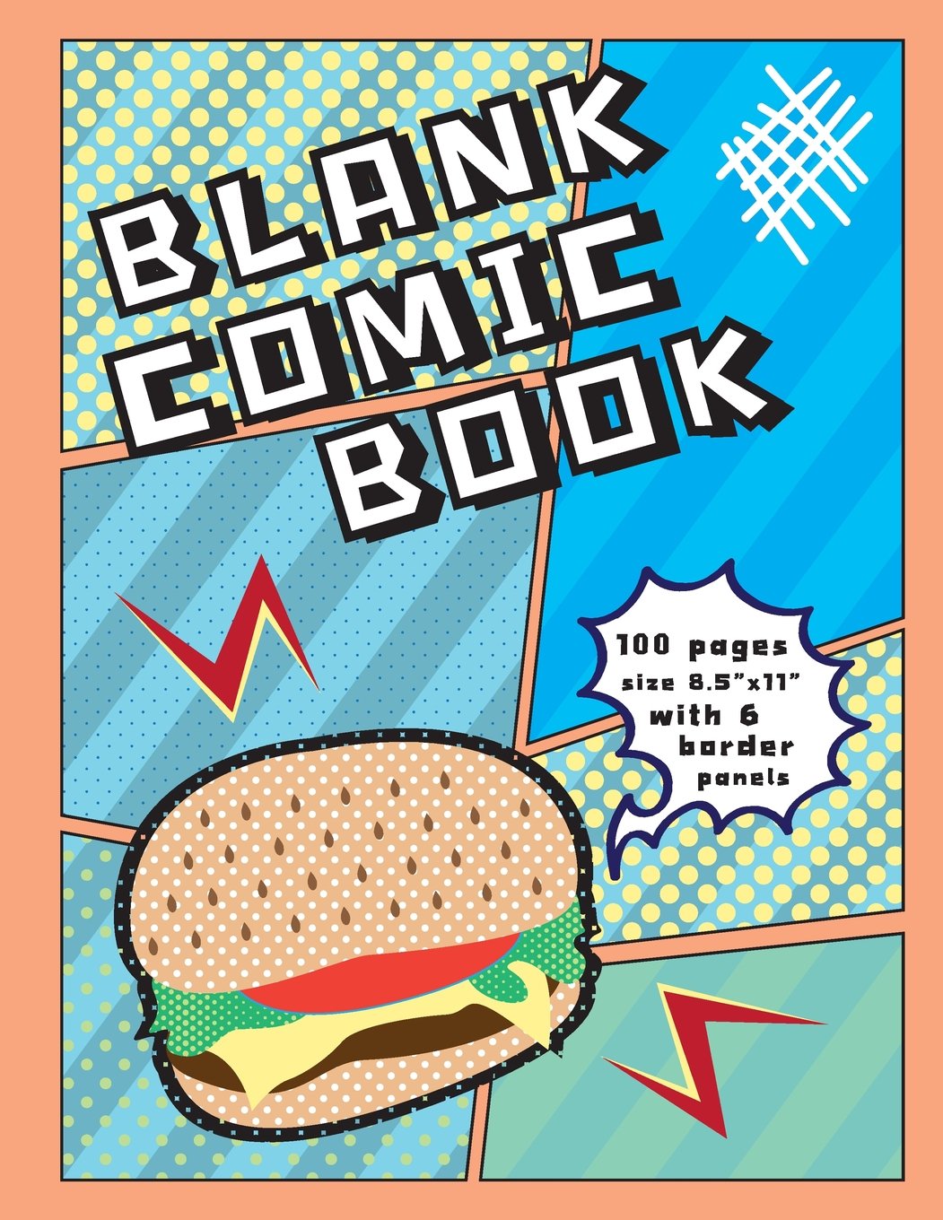 Blank Comic Book: Blank Graphic Novel for creating your own creativity ideas by your comic drawing, 100 pages, 8.5" x 11" size (Blank Comic Book For U, Band 1) Manga