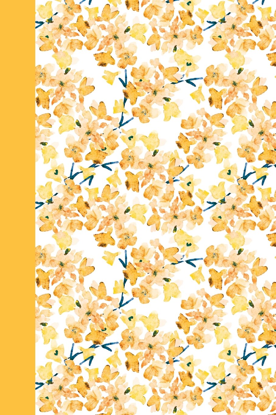 Sketch Journal: Watercolor Yellow Flowers 6x9 - Pages are LINED ON THE BOTTOM THIRD with blank space on top (Watercolor Flowers Sketch Journal Series) Lifestyle