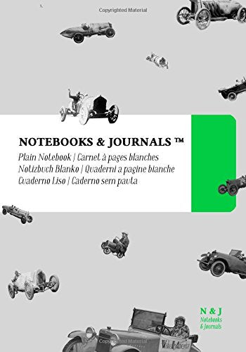 Notebooks & Journals, Automóviles (Colección Vintage), Extra Large, Liso: Tapa Blanda (17.78 x 25.4 cm)(Cuaderno, Libreta, Diario, Bloc de Notas) Reference Books