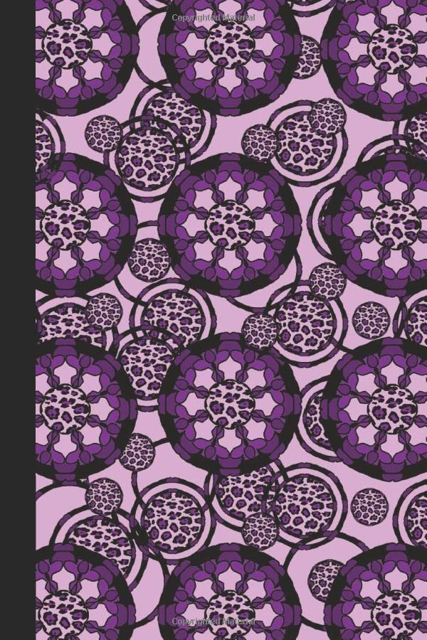 Sketch Journal: Animal Print Mandala (Purple) 6x9 - Pages are LINED ON THE BOTTOM THIRD with blank space on top (Mandala Design Sketch Journal Series) Lifestyle