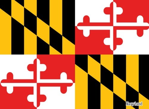 Maryland: Flag Of Maryland |Guest Book ,Special Gifts | 8.25x 6 Diary, Journal, Notebook 100 Pages Hobbies & Crafts