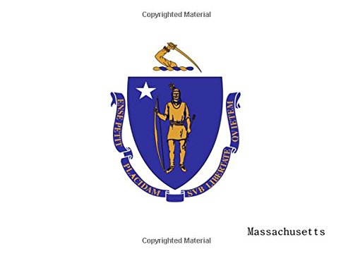 Massachusetts: Flag Of Massachusetts |Guest Book ,Special Gifts | 8.25x 6 Diary, Journal, Notebook 100 Pages Hobbies & Crafts