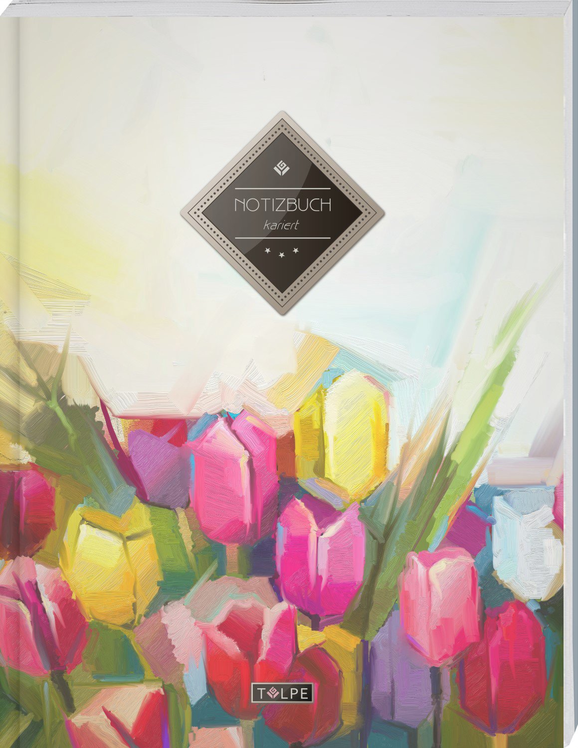 TULPE Kariertes Notizbuch A4 „C094 Tulpenbeet“ (140+ Seiten, Vintage Softcover, Doppelrand, Seitenzahlen, Register - Dickes Notizheft, Matheheft, ... Schulheft, Tagebuch, Kariertes Heft Nr 26) Social Sciences