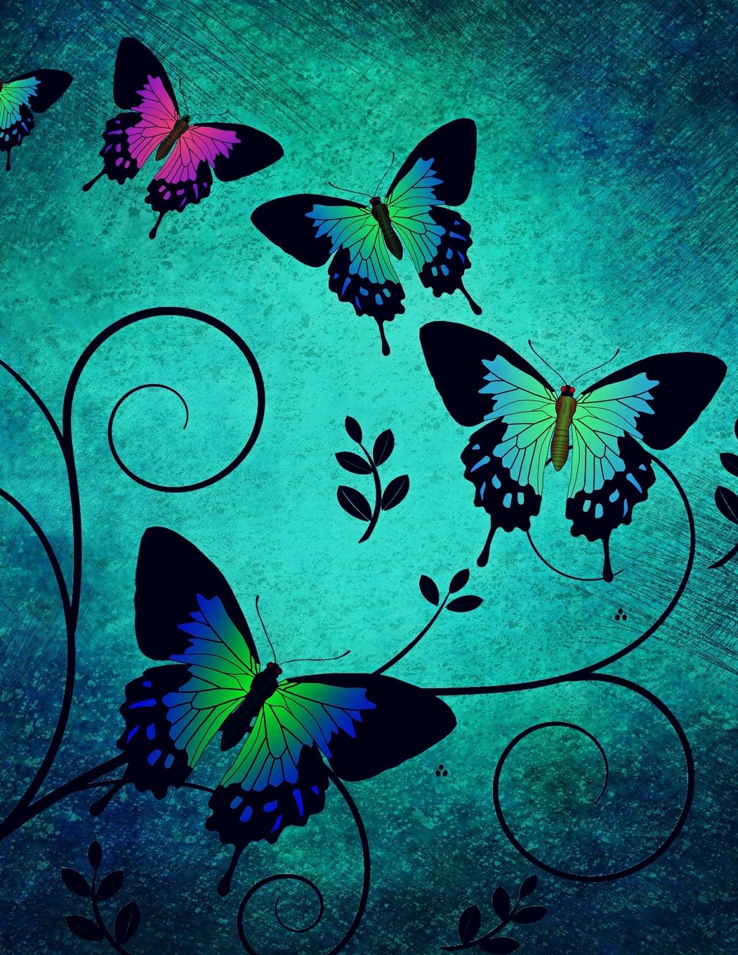 Beautiful Butterflies Fly Free Forever Journal: 150 page lined notebook/diary 8.5 X 11 inches Film, Art & Culture