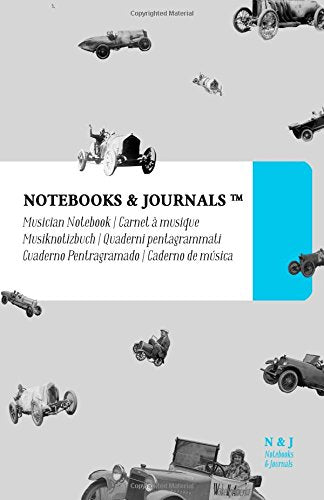 Carnet de Musique Notebooks & Journals, Des Voitures (Collection Vintage), Large: Couverture souple (13.97 x 21.59 cm)(Carnet à musique, Cahier de musique) Arts & Music
