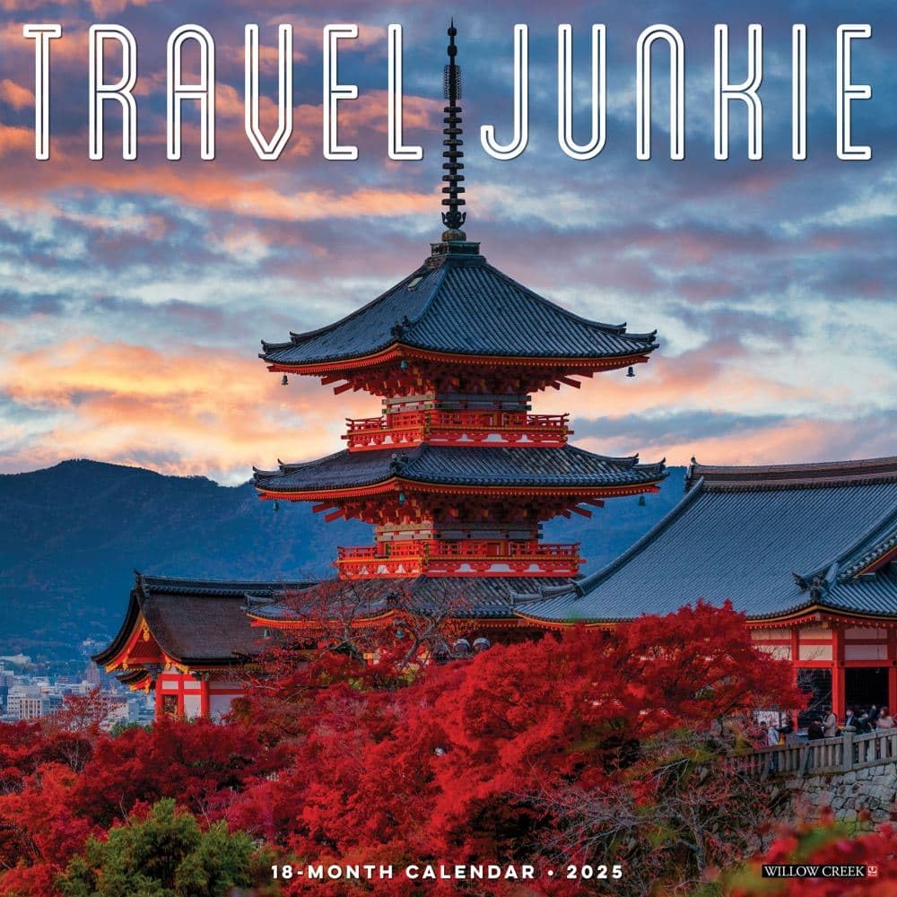 Travel Junkie 2025 12 X 12 Wall Calendar Camping & Survival