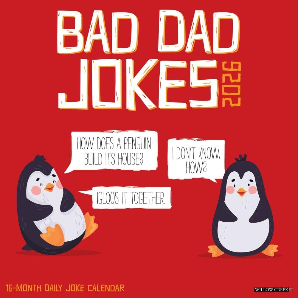 Bad Dad Jokes 2026 12 X 12 Wall Calendar Leisure, Home & Garden