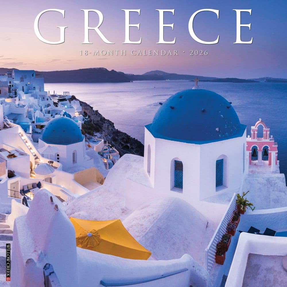 Greece 2026 12 X 12 Wall Calendar Leisure, Home & Garden