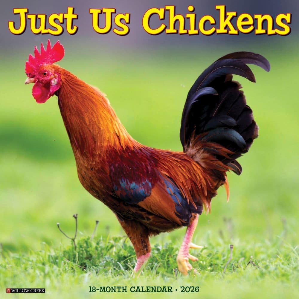 Just Us Chickens 2026 12 X 12 Wall Calendar Pets