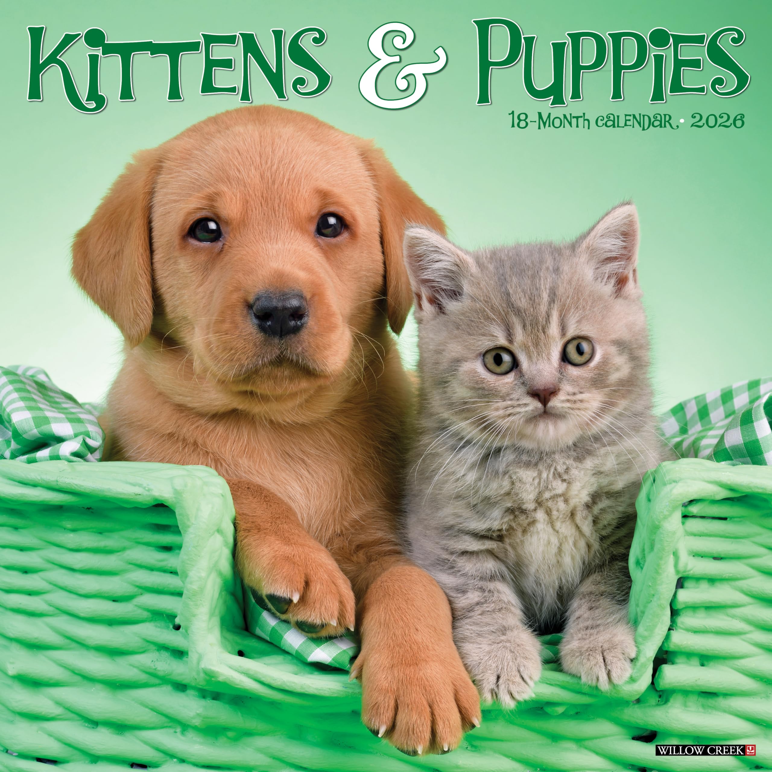 Kittens & Puppies 2026 12 X 12 Wall Calendar Pets