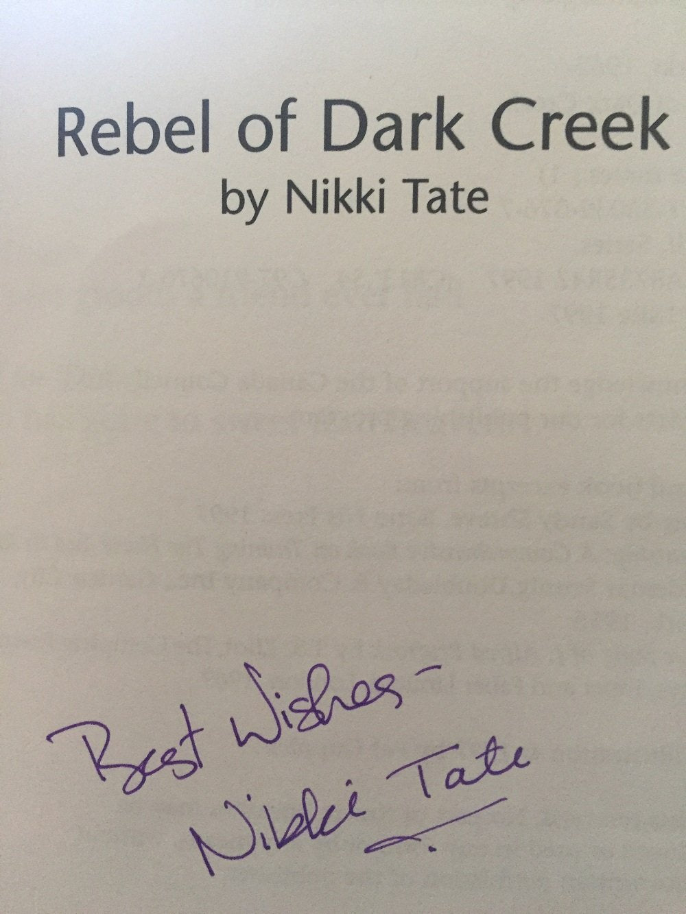 Rebel of Dark Creek book
