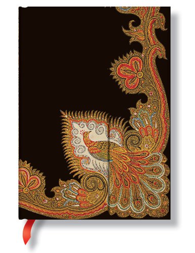 Smythe Sewn Swirling Peacock Ebony Lined book