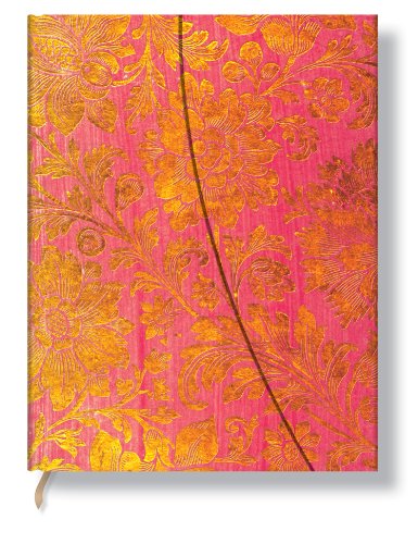 Brocaded Paper Golden Fuchsia Ultra Lined Media & Communication