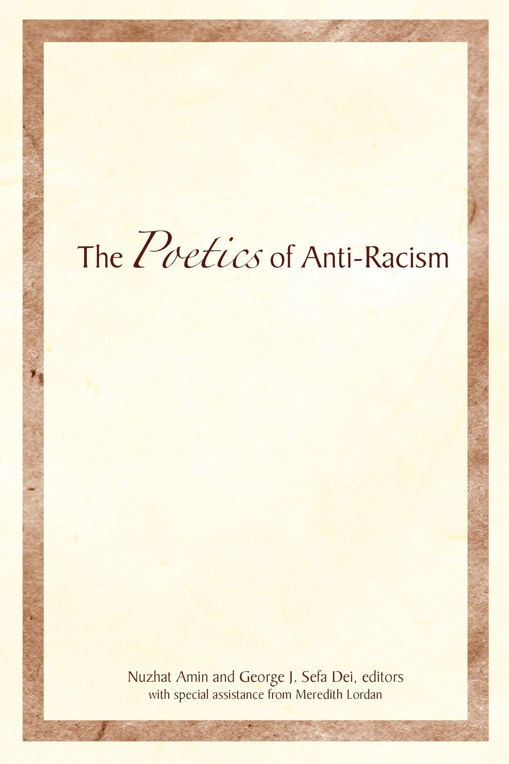 The Poetics of Anti-racism Books