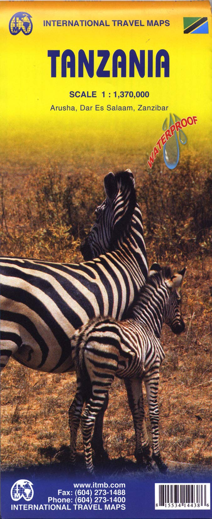 International Travel Map ITM Tanzania: Arusha, Dar Es Salaam, Zanzibar Leisure, Home & Garden