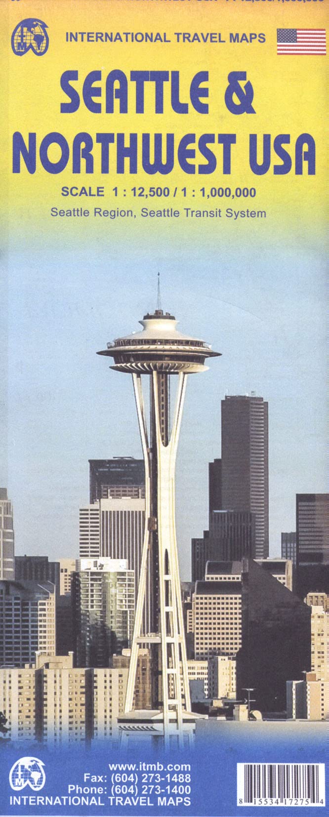 International Travel Map ITM Seattle & Northwest USA: Seattle Region, Seattle Transit System Leisure, Home & Garden
