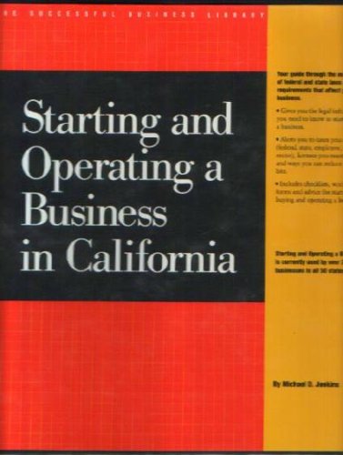 Starting and Operating a Business in California Books