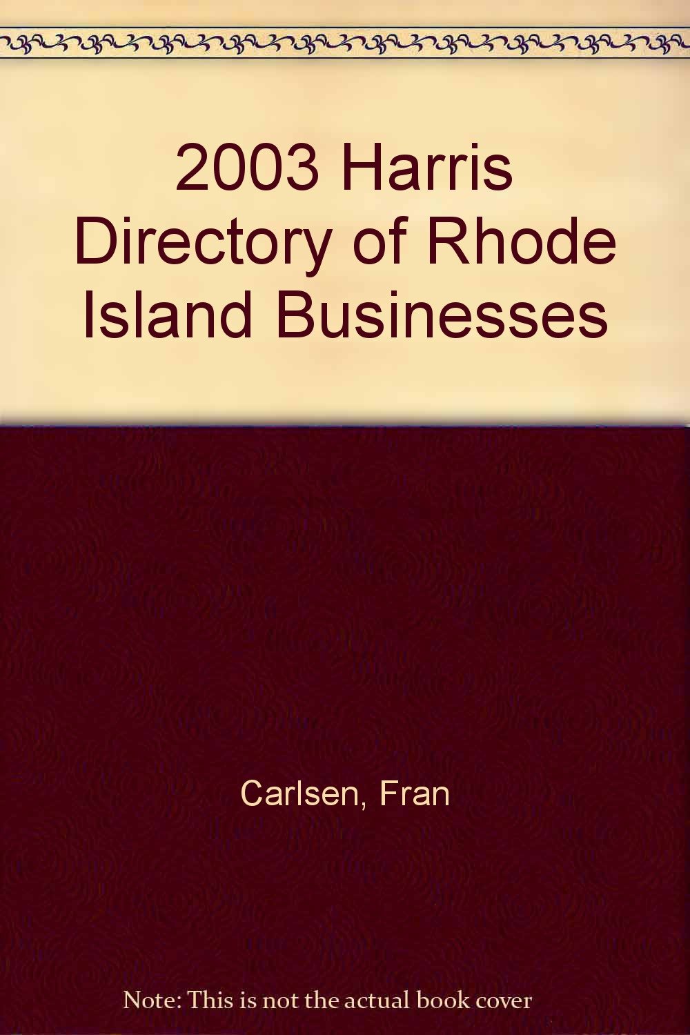 2003 Harris Directory of Rhode Island Businesses Business, Finance & Career