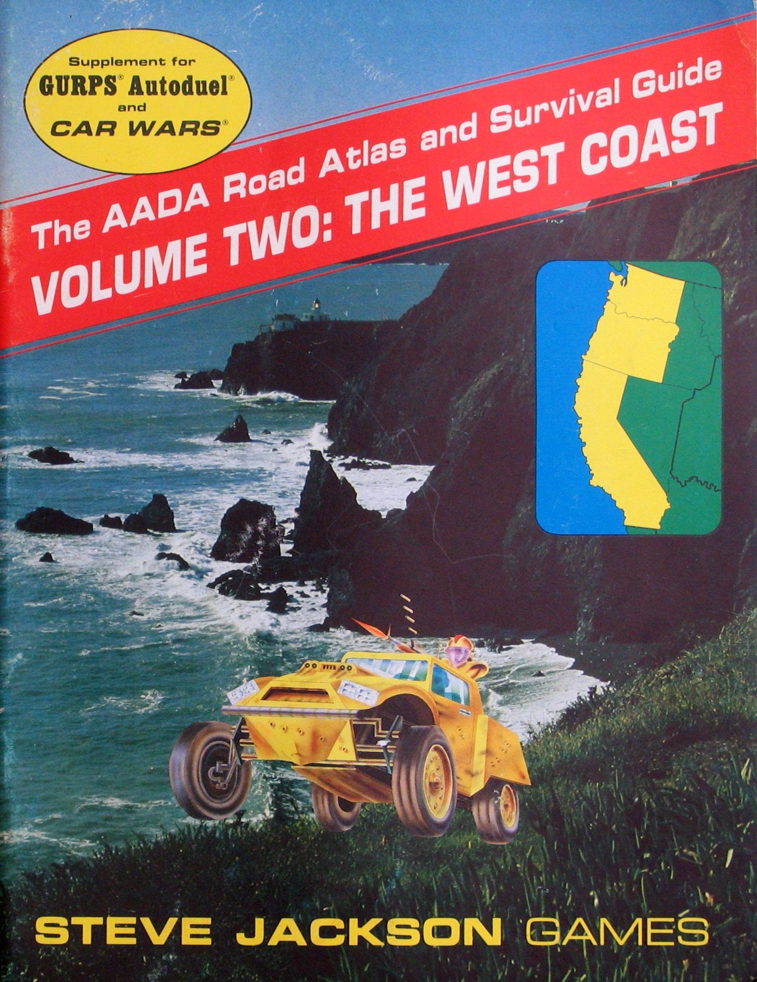The AADA Road Atlas and Survival Guide: The West Coast (Volume 2) Supplement for Gurps Autoduel and Car Wars by W. Peter Miller (1987-08-02) book