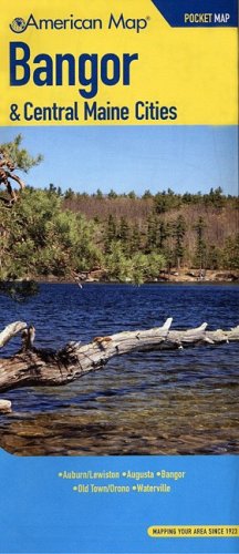 American Map Corporation Bangor & Central Maine Cities Pocket Map Maps & Plans
