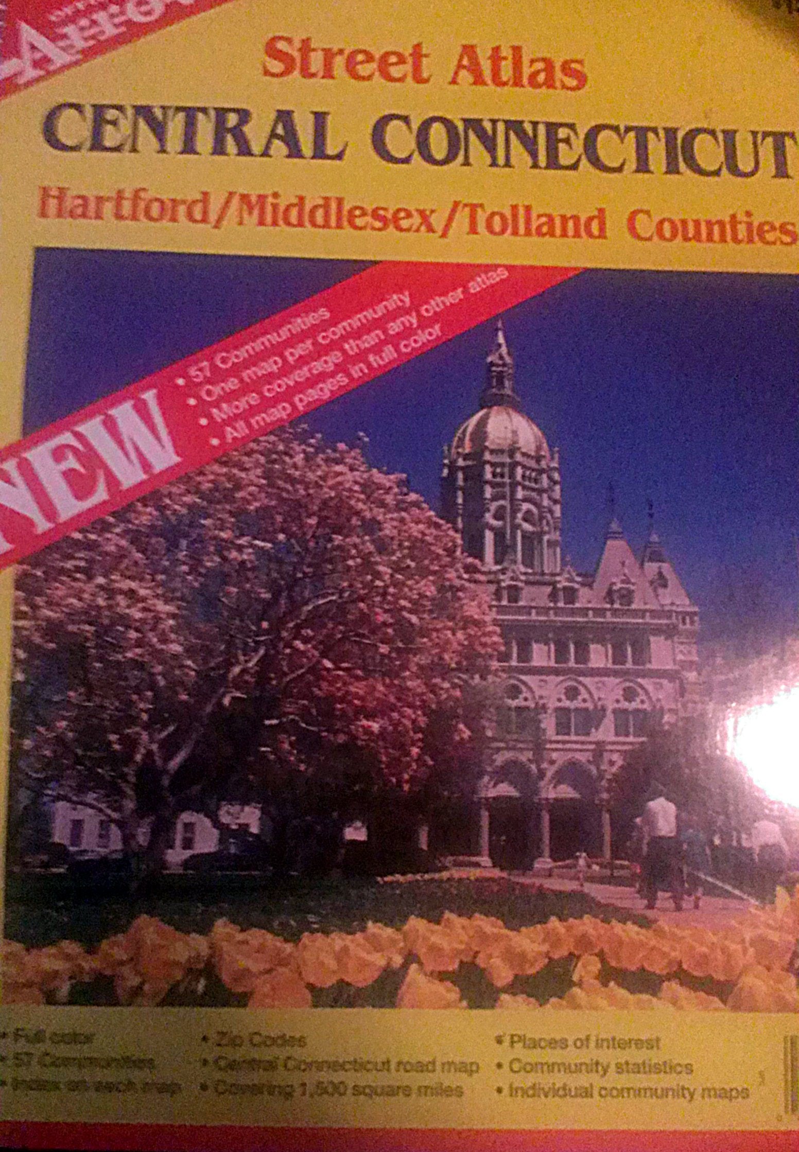 Central Connecticut Street Atlas: Hartford Middlesex Talland Counties Learning & Reference