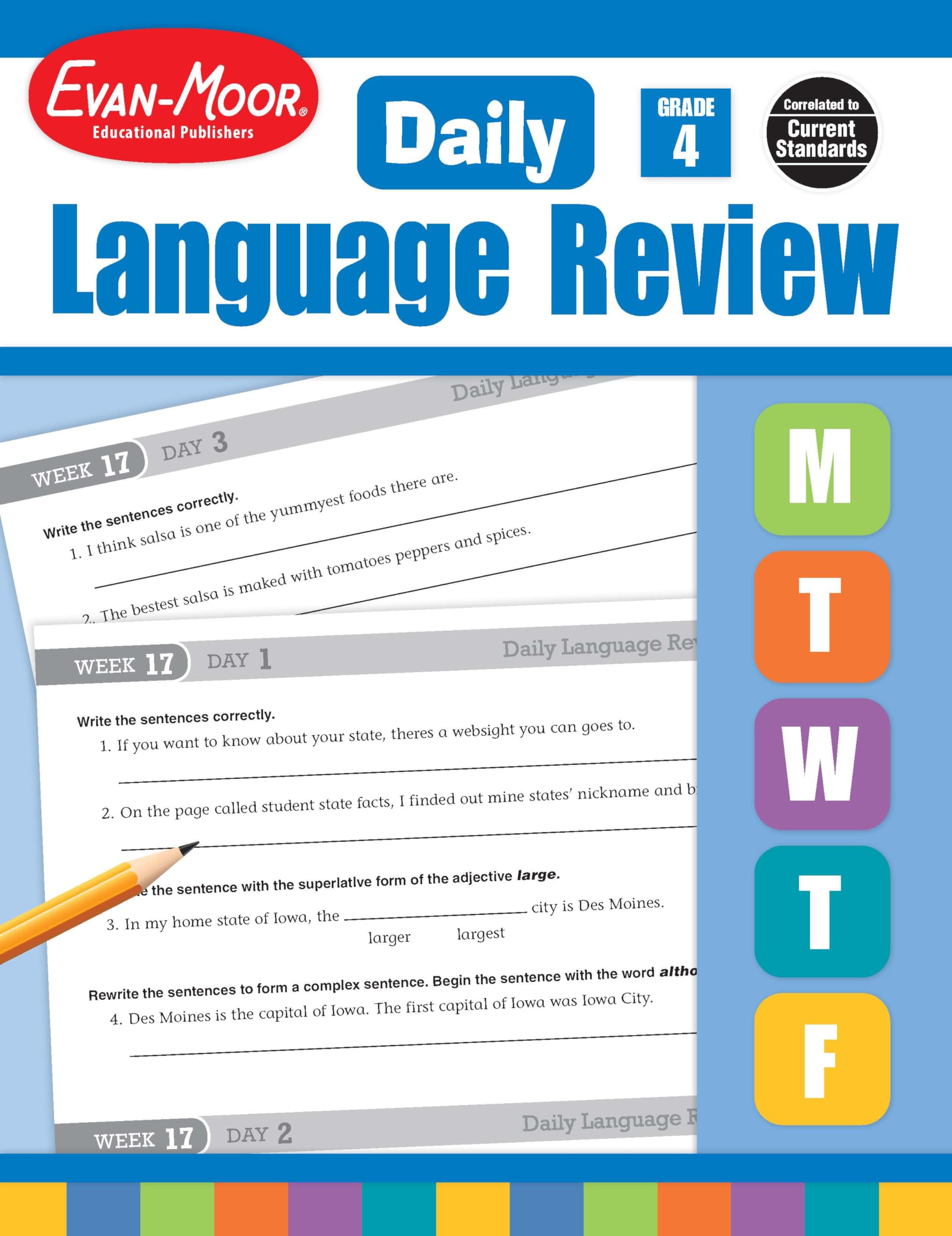 Daily Language Review Grade 4 Education & Training