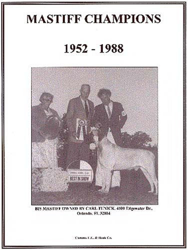 Mastiff Champions 1952-1988 Pets
