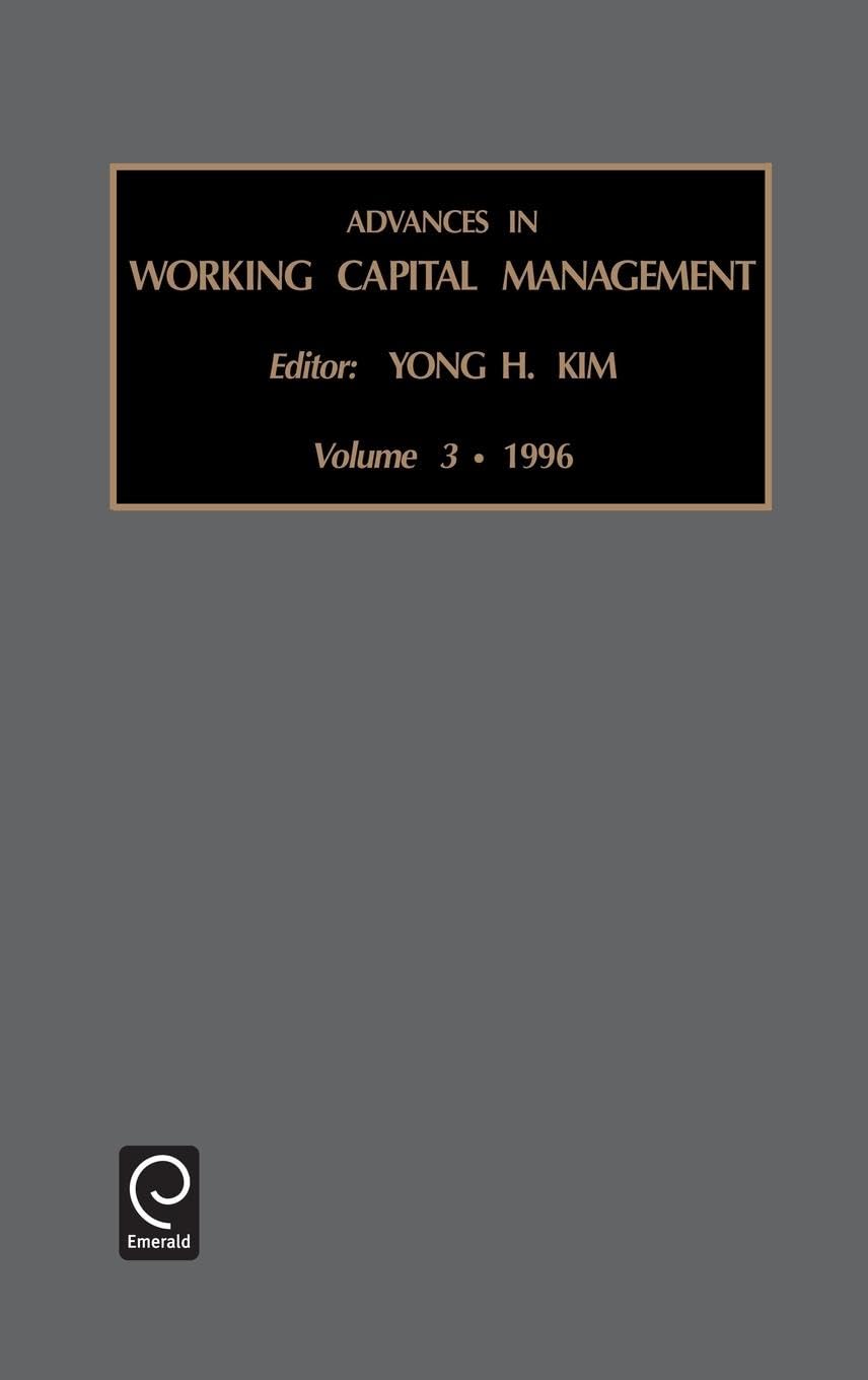 Advances in Working Capital Management book
