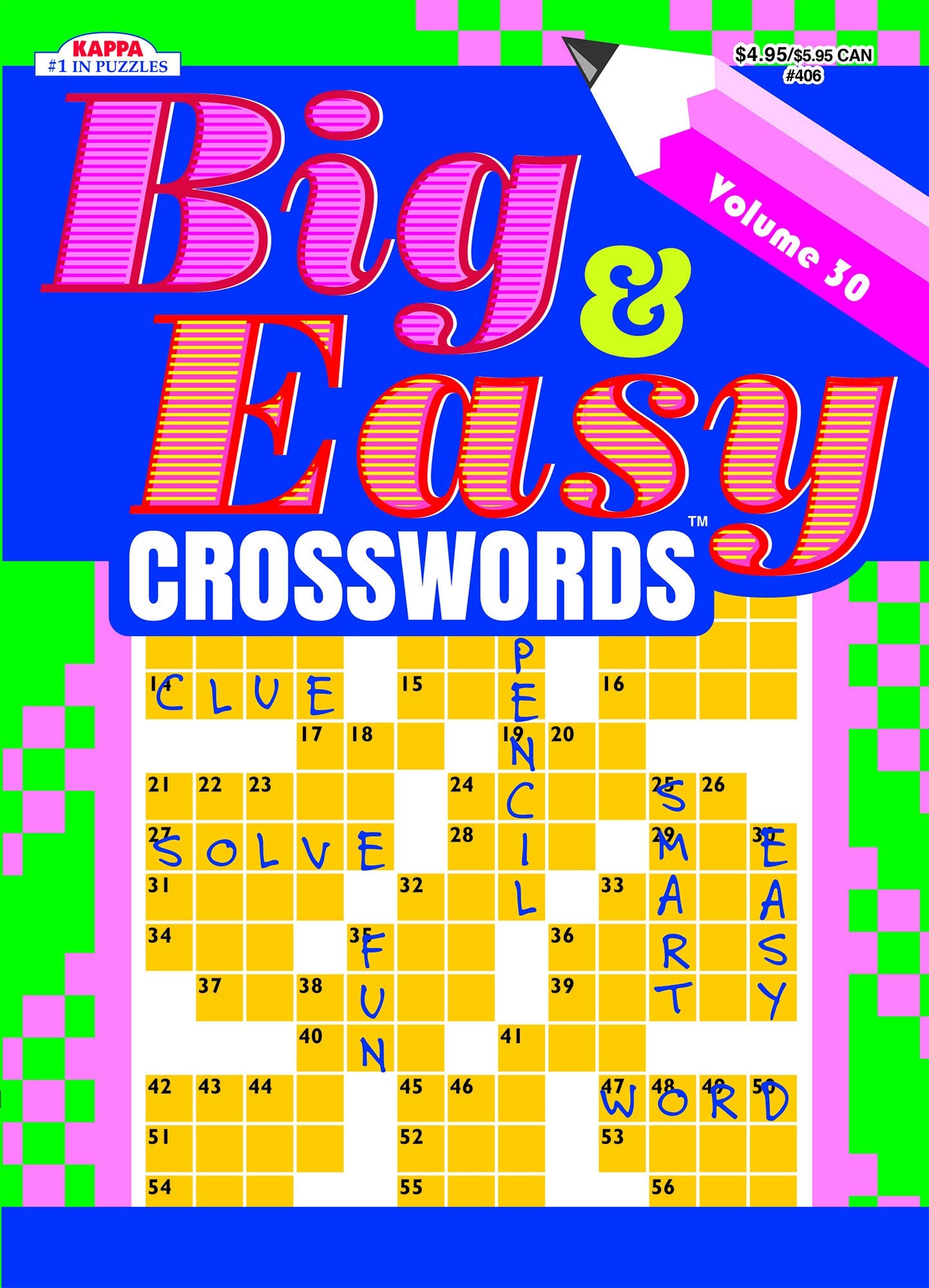 Big & Easy Crosswords Puzzle Book - Volume 30 Leisure & Fun