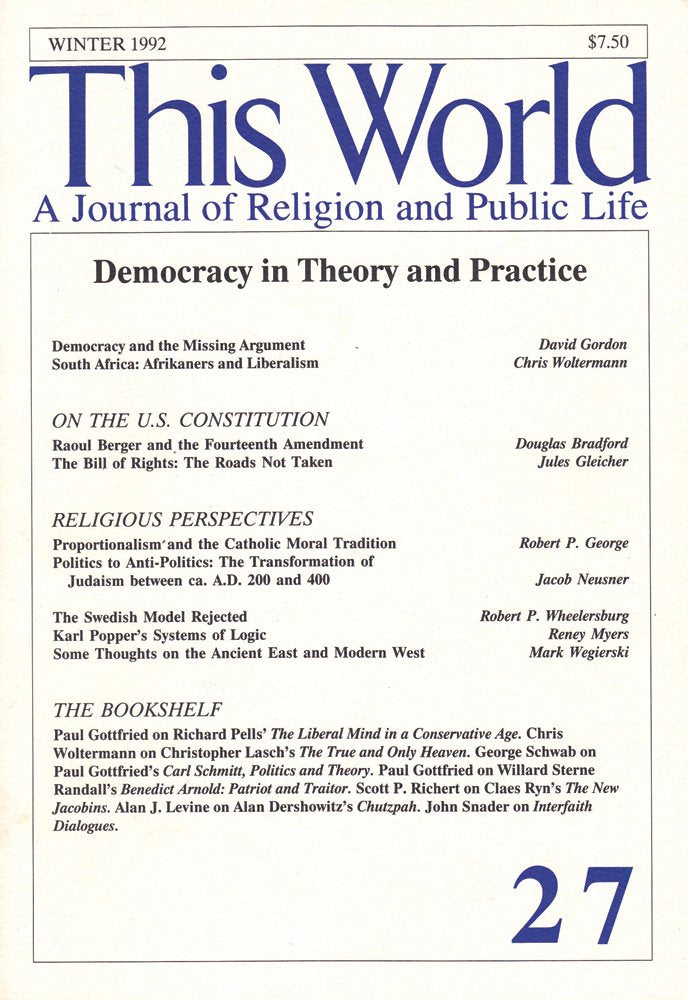 Democracy in Theory and Practice (Religion and Public Life) Social Sciences