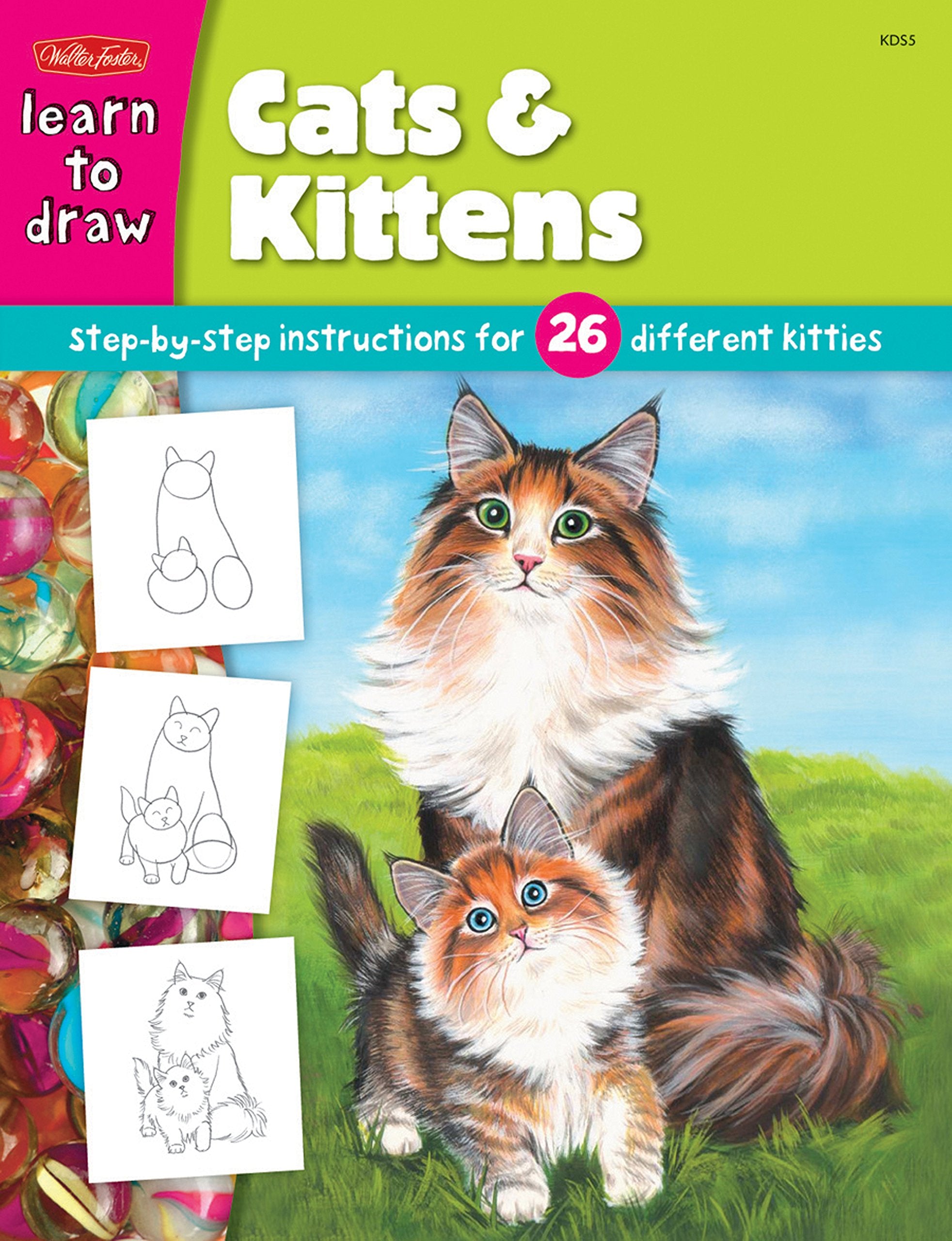 Cats & Kittens: Step-by-step instructions for 26 different kitties (Draw And Color) Pets