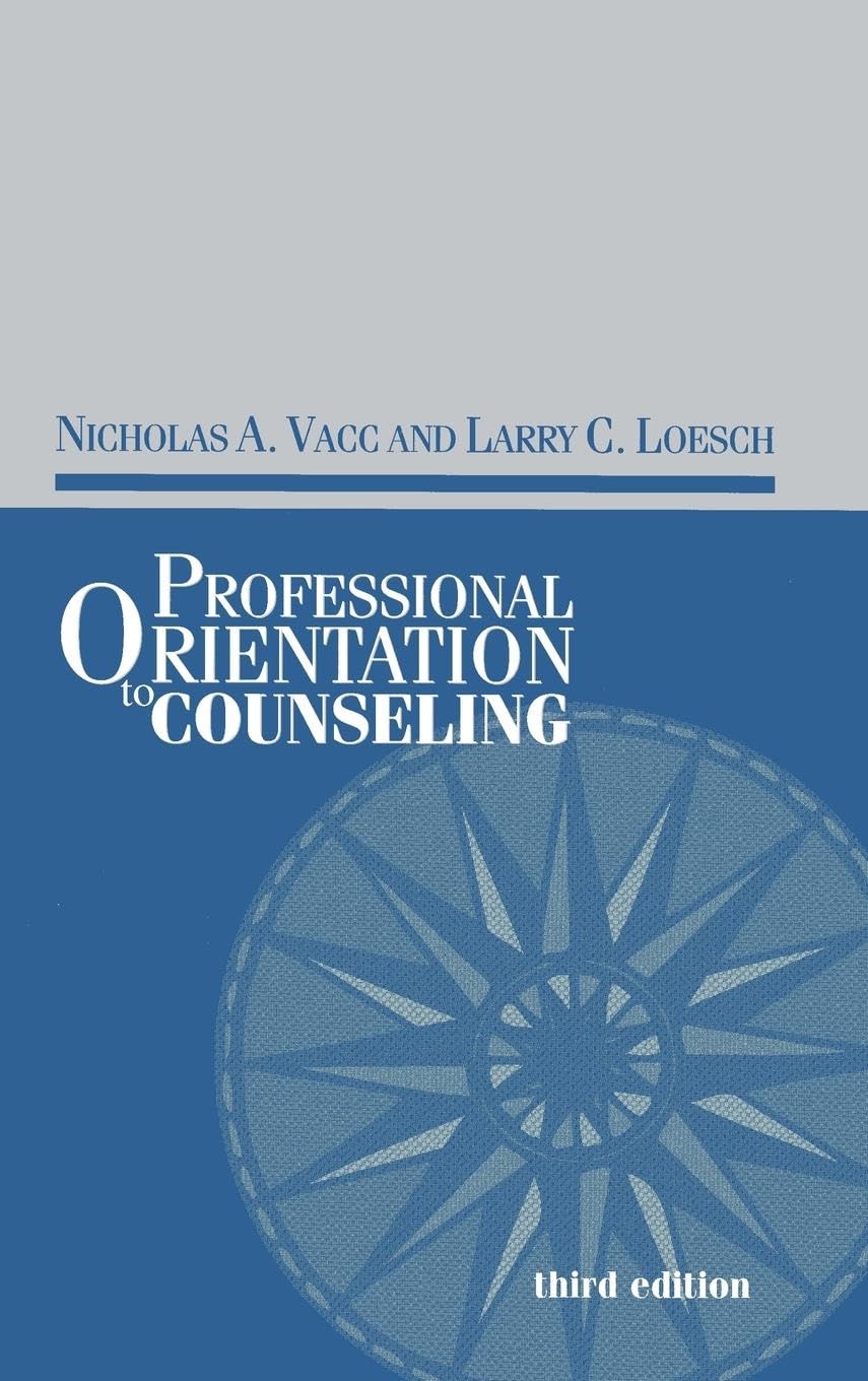 Product Image: Professional Orientation to Counseling