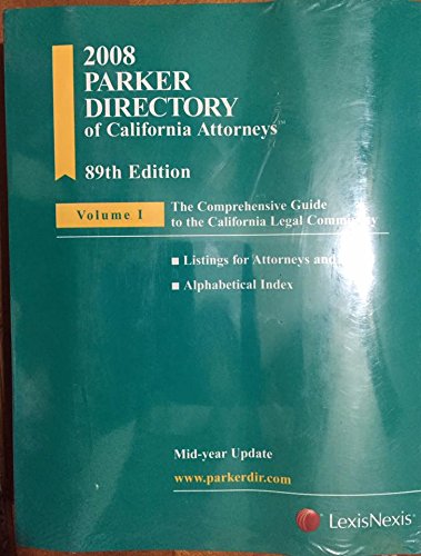 Parker Directory of California Attorneys 2008 Law