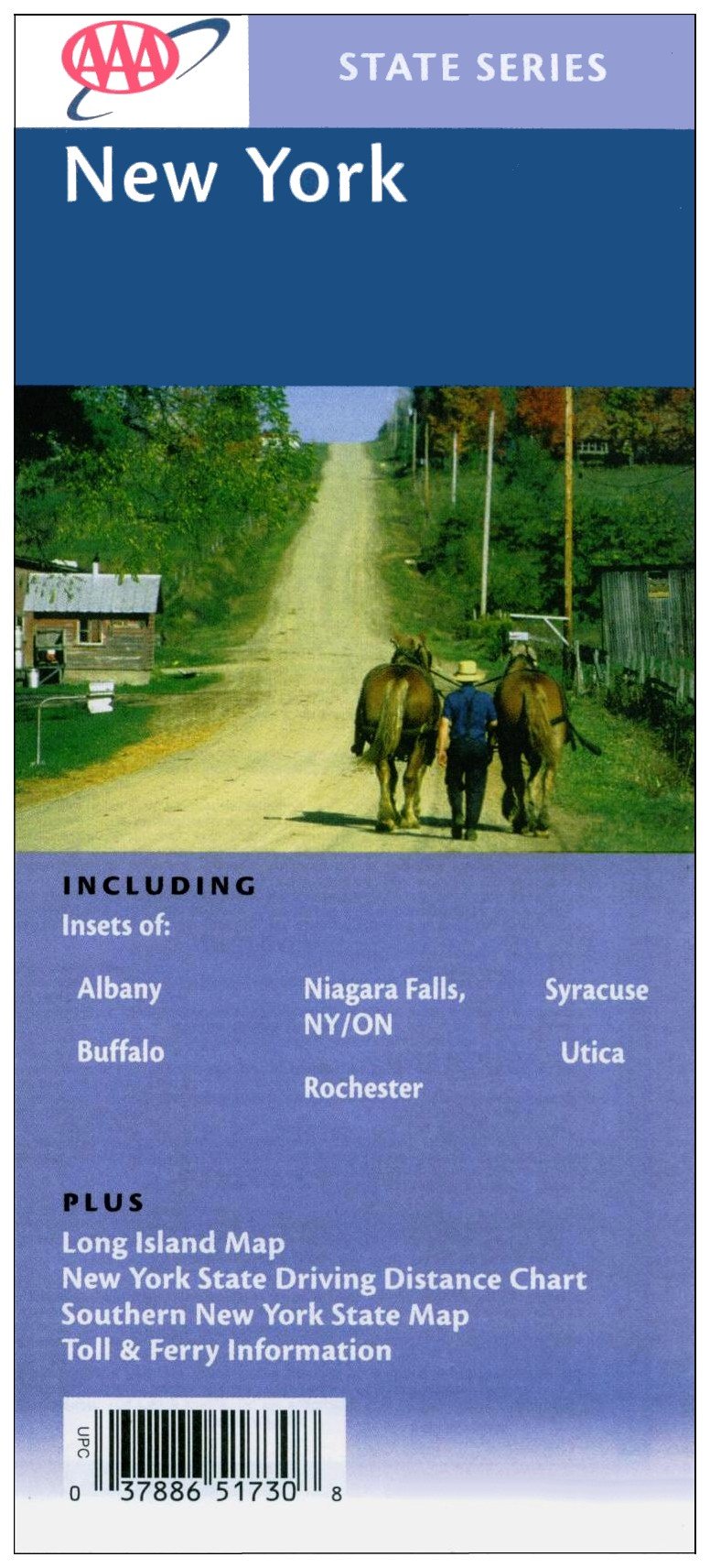 New York: Including insets of Albany, Buffalo, Niagara Falls NY-ON, Rochester, Syracuse, Utica, plus Long Island map ... toll & ferry information by AAA (Organization : U.S.) (2002-01-01) Books