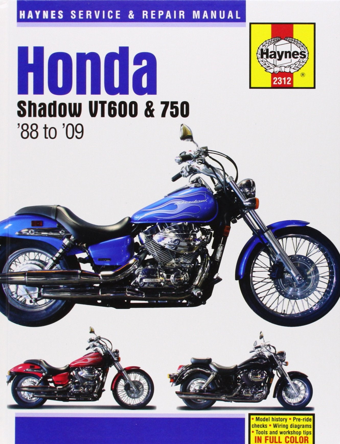 Honda Shadow VT600 & 750 1988 to '09 book