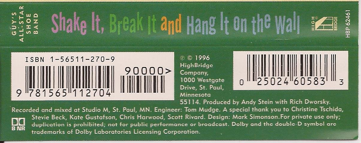 Shake It, Break It and Hang It on the Wall Books