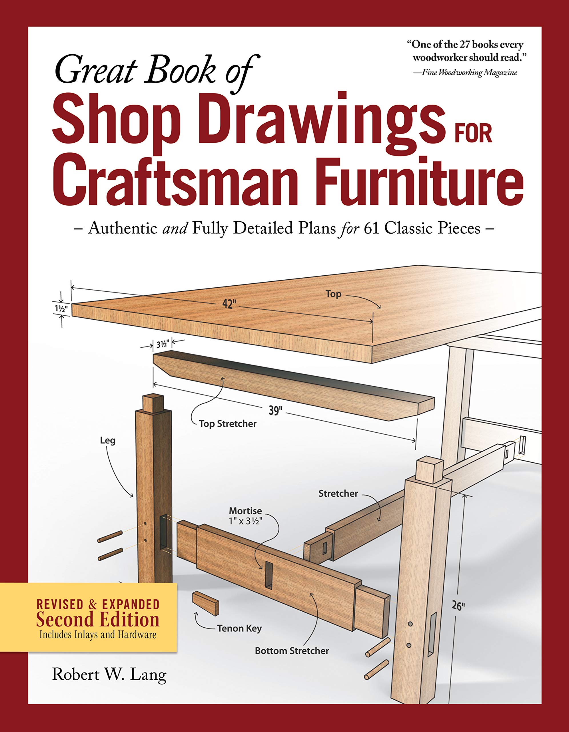Great Book of Shop Drawings for Craftsman Furniture, Revised & Expanded Second Edition: Authentic and Fully Detailed Plans for 61 Classic Pieces Film, Art & Culture