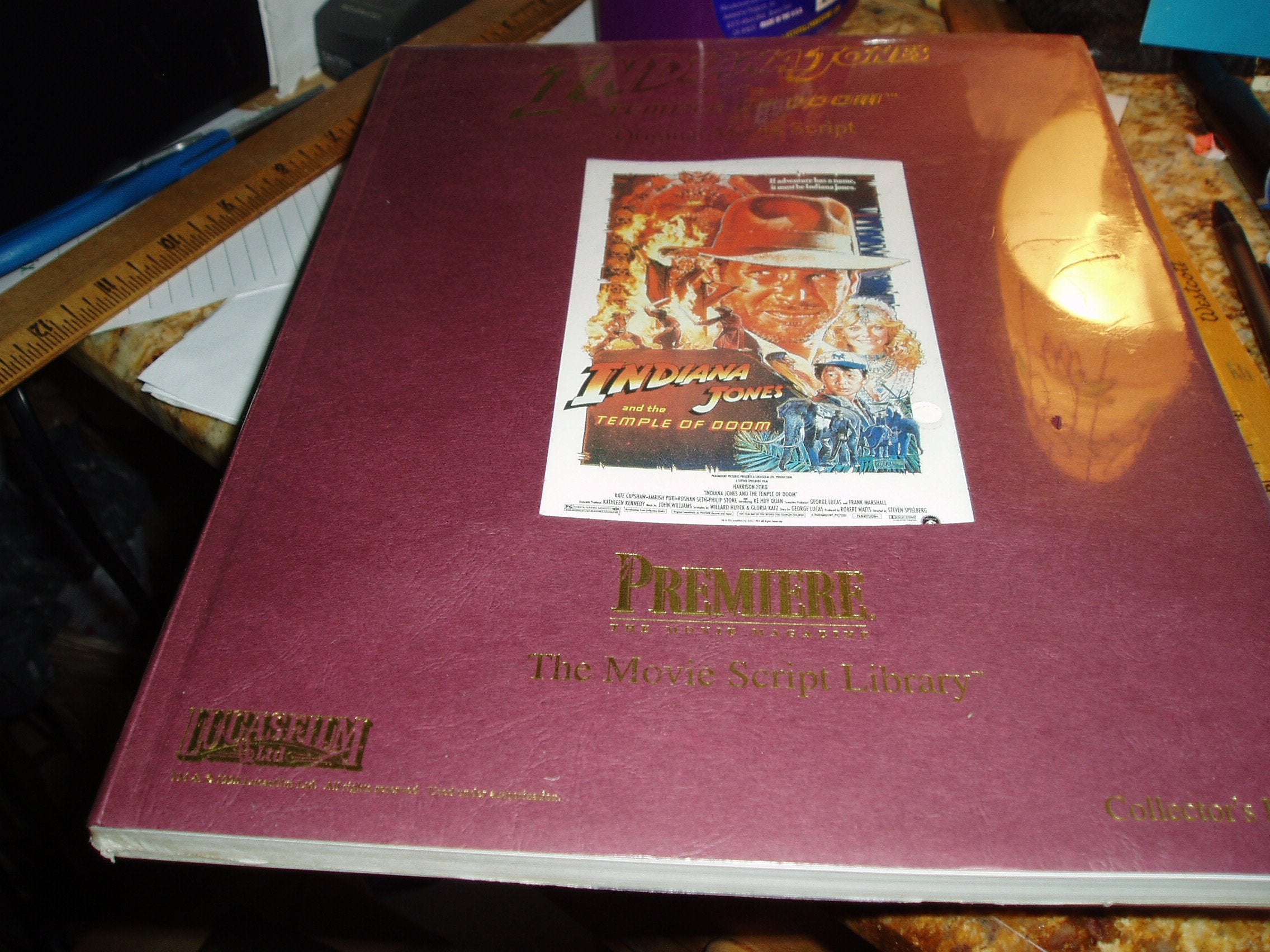 Indiana Jones and the Temple of Doom Original Movie Script Library Collector's Edition Books