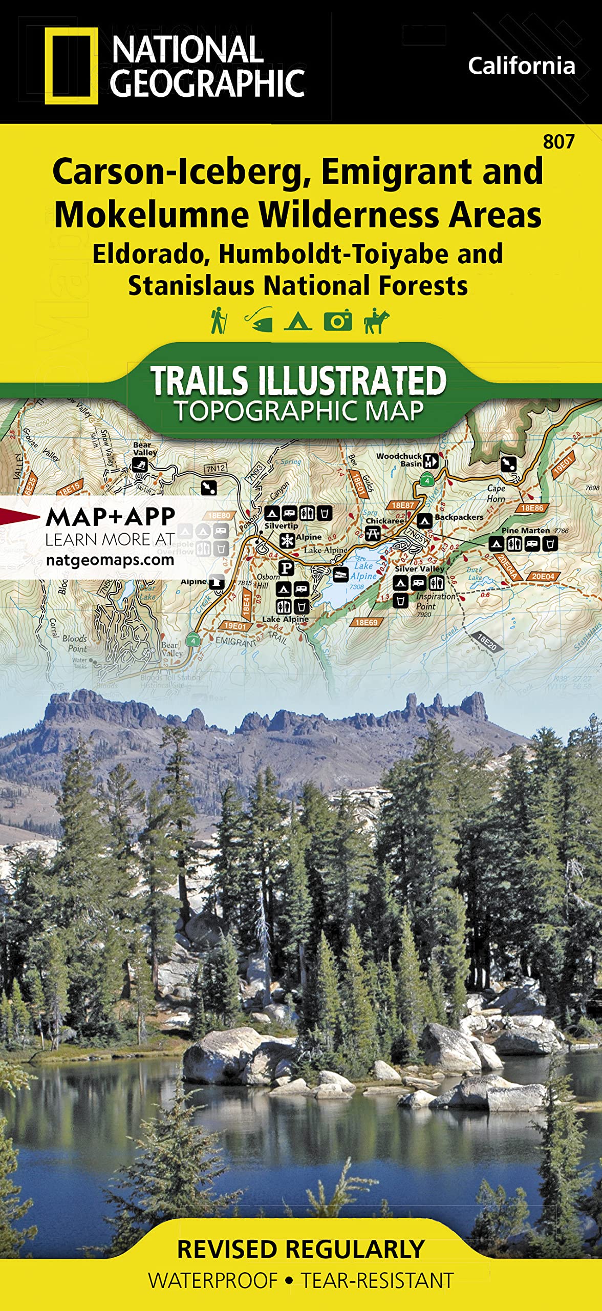 Carson-Iceberg Wilderness: NATIONAL GEOGRAPHIC Trails Illustrated Californien: Trails Illustrated Other Rec. Areas (National Geographic Trails Illustrated Map, Band 807) Leisure, Home & Garden