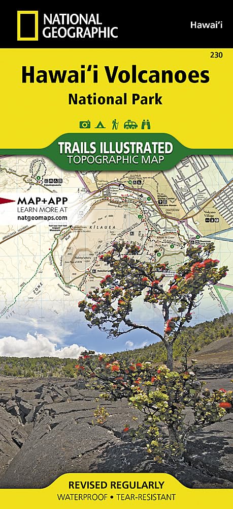 Hawaii Volcanoes National Park Map Leisure, Home & Garden
